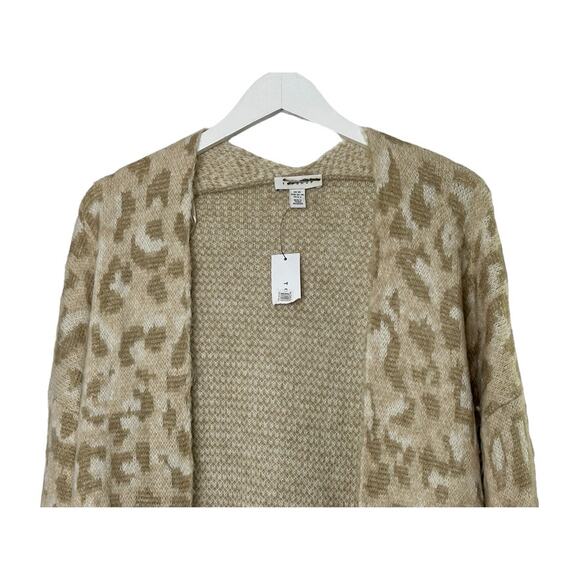 Topshop Leopard Print Longline Open Front Cardigan Size 0-2 NEW - Picture 8 of 9